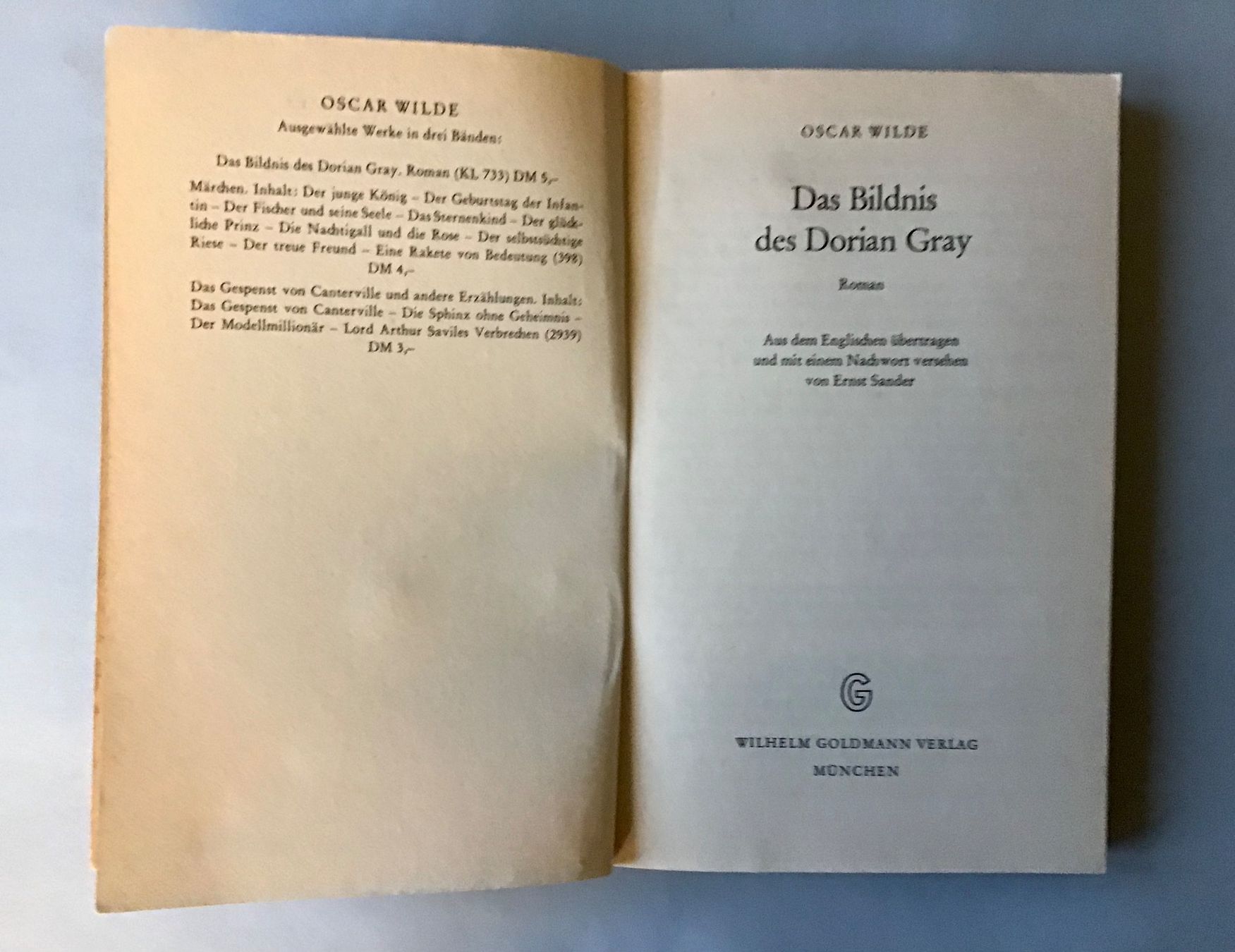 Bücher: Oscar Wilde: Das Bildnis des Dorian Gray – Gebraucht aus Bubendorf von Alpenheidi 2