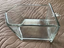 Antike Glasschublad, Schütte, Höhe 10 cm,hat Gebrauchsspuren