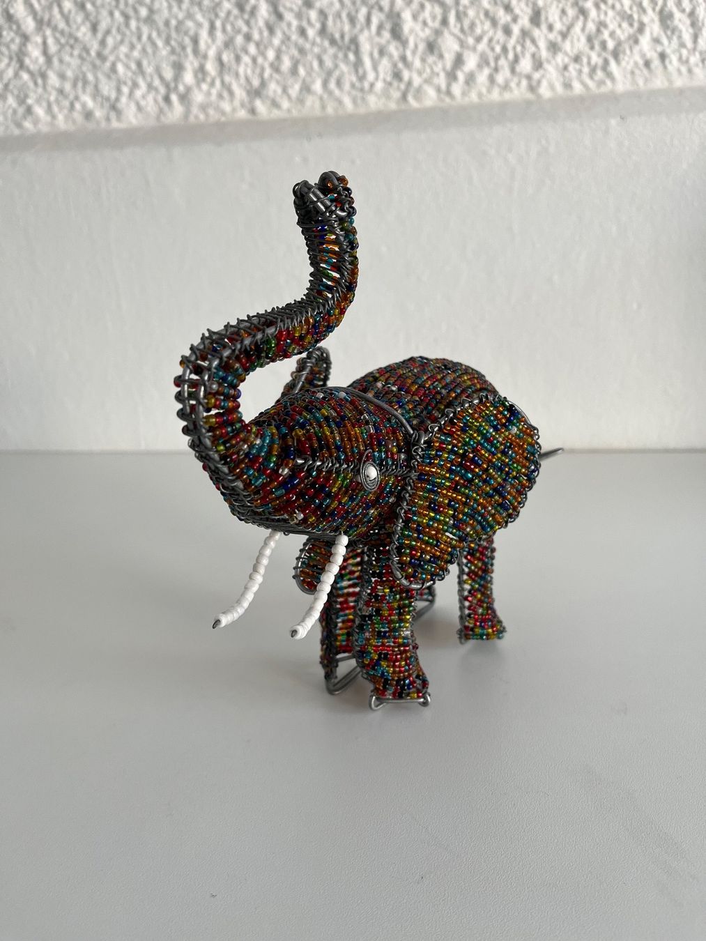 Statuette: Elefant aus Metalldraht mit Steckperlen – Usato da Wetzikon ZH venduto da seli03 2