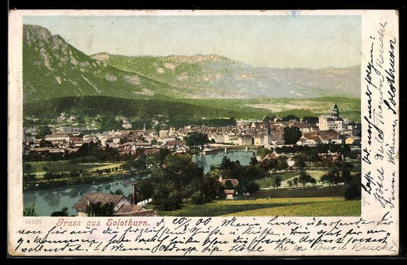Ansichtskarten: Solothurn, Stadtansicht mit Brücke und  – Gebraucht aus Berlin von bartko-reher