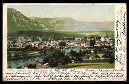 Solothurn, Stadtansicht mit Brücke und 