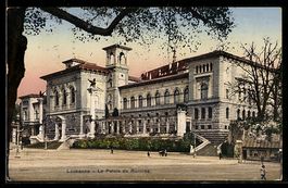 AK Lausanne, Le Palais de Rumine, 1918