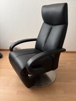 Ledersessel schwarz Drehteller sehr guter Zustand