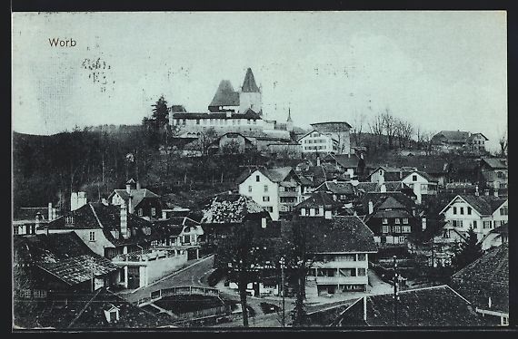 Ansichtskarten: AK Worb, Teilansicht, 1920 – Gebraucht aus Berlin von bartko-reher
