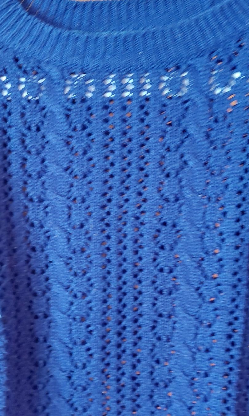Maglioni & Felpe: Dunkelblauer Strickpullover mit Lochmuster, Gr. M – Usato da Schmidrüti venduto da Novemberchind 2