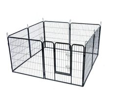 Welpengitter Hundeauslauf 8x Elemente 80x80 mit Tür