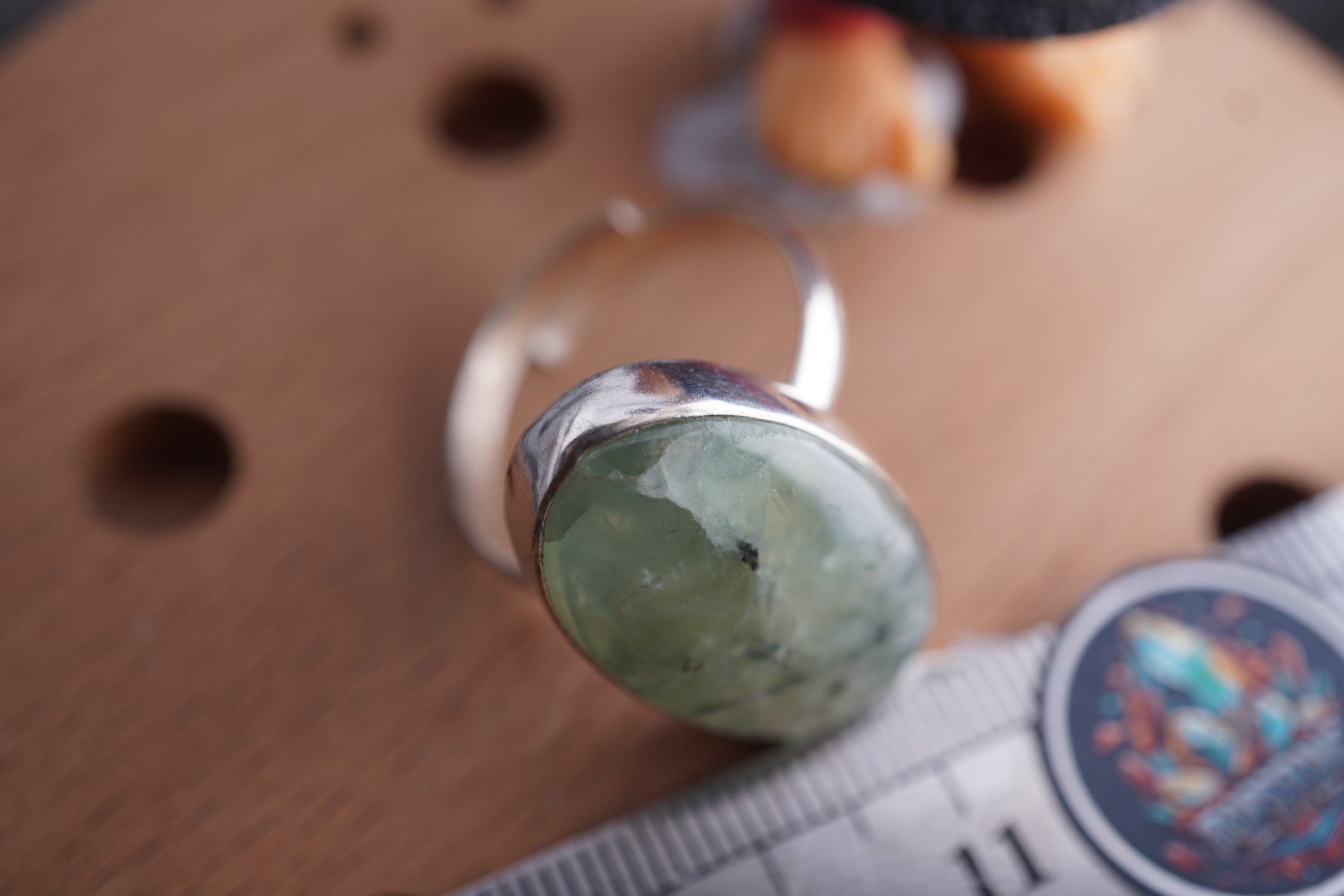 Minerali & Pietre curative: Phrenit Grün   ring Grösse  Variabel     (Räumung!) – Nuovo e nell'imballaggio originale da Eschenbach SG venduto da topstone 5