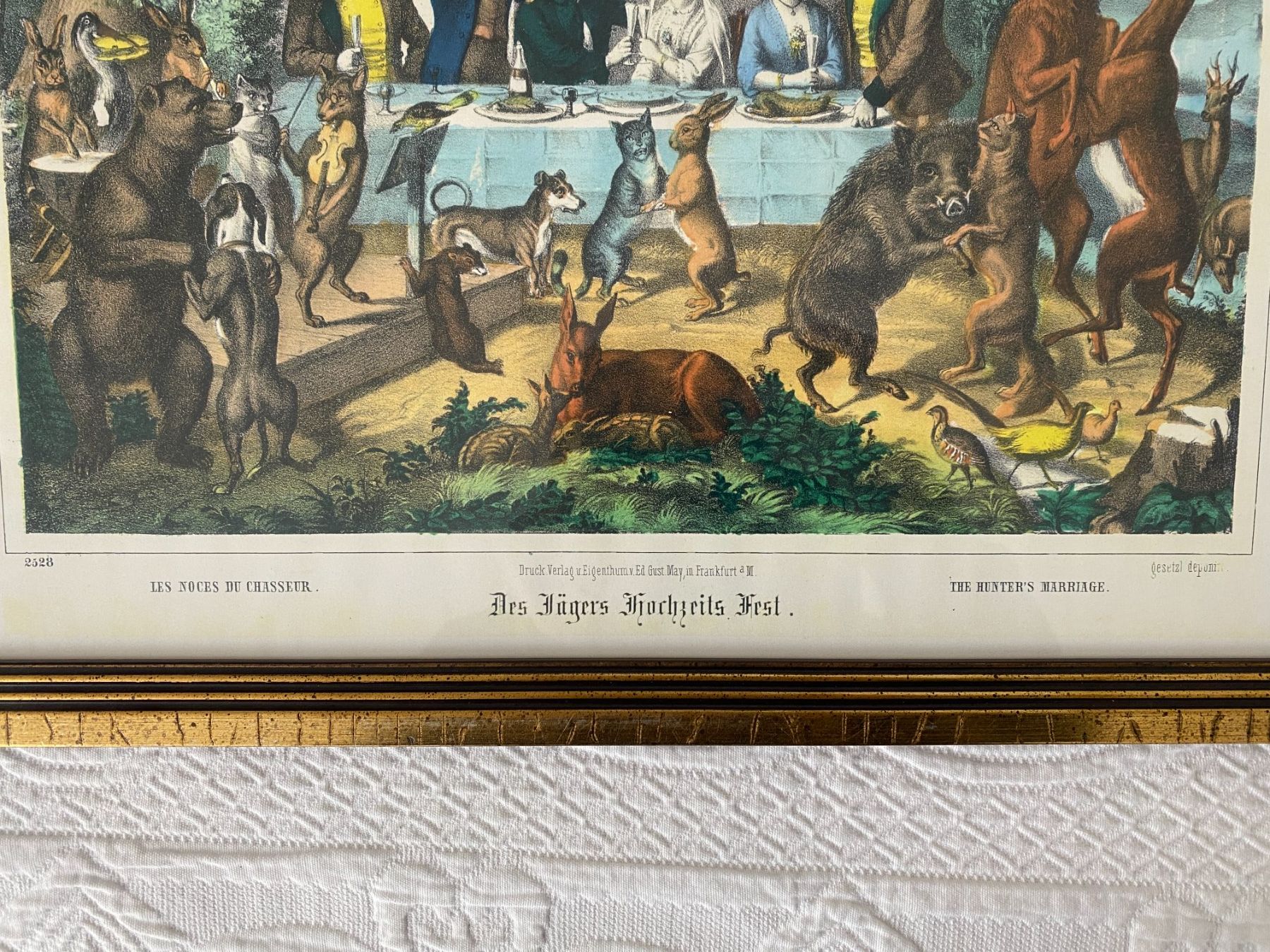 Foto & Immagini: Jagdbild "Des Jägers Hochzeitsfest" - Kunstdruck – Usato da Gerolfingen venduto da Regenbogen88 1