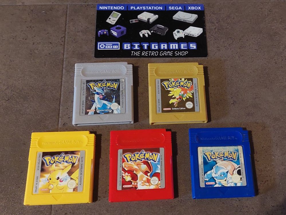 Pokemon Gameboy Sammlung (Gelb, Rot, Blau, Gold, Silber) (Gebraucht) in ...