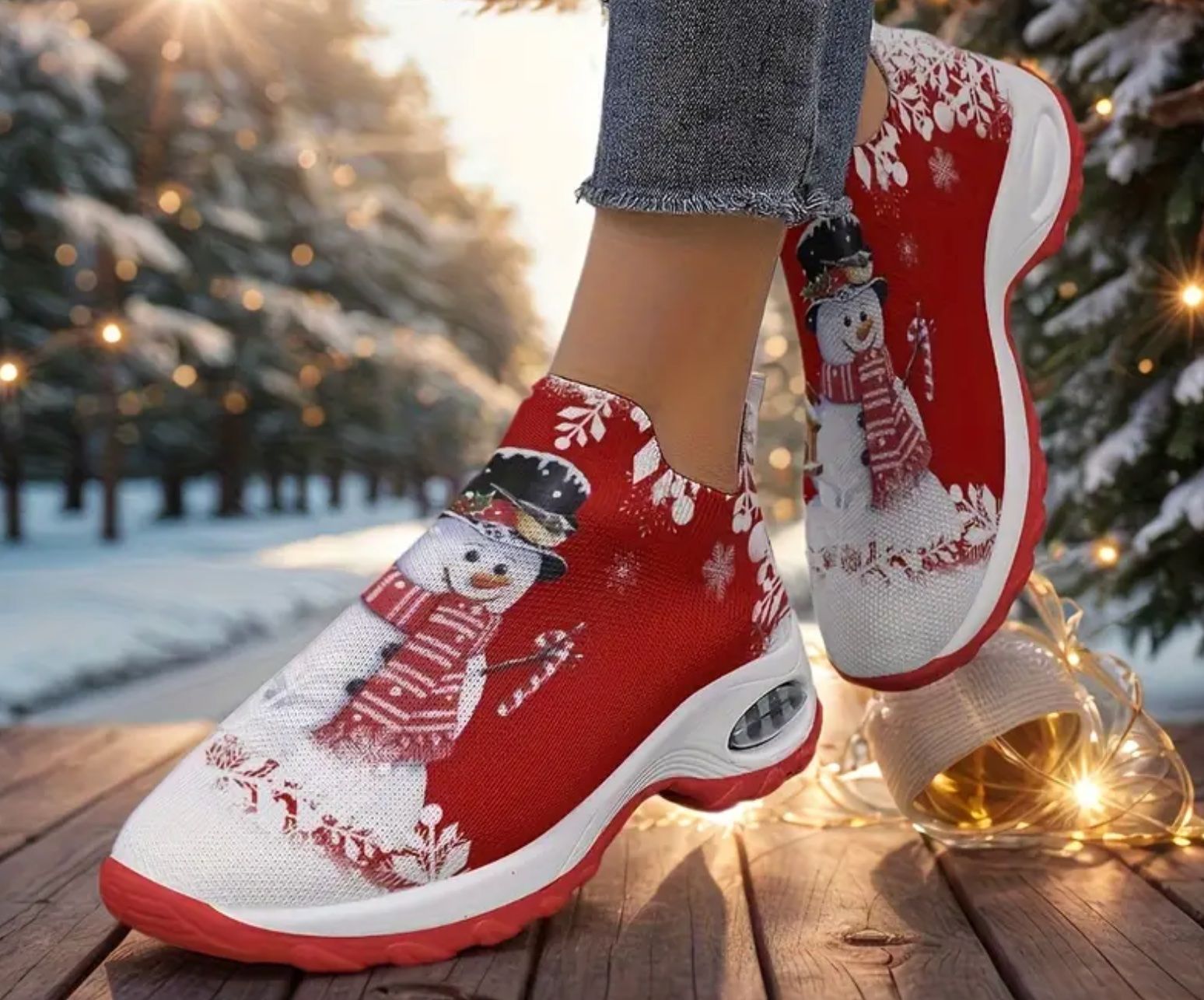 Scarpe da donna: Gr. 40 leichte, gepolsterte Sneaker mit Schneemann – Usato da Wagenhausen venduto da FrauLang 3