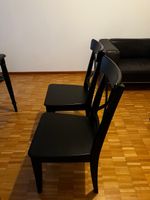 Esszimmertisch mit zwei Stühlen schwarz guter Zustand