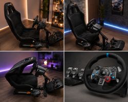 Playseat Gaming Stuhl mit Lenkrad schwarz