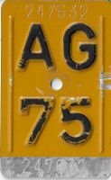 Velonummer AG 75