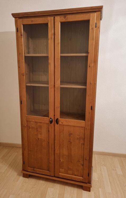 GJVBGA Transparente Vitrine - Weißer Eckschrank Mit Glastüren & 5 Regalen