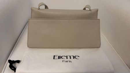 Elleme Papillon Shoulder Bag White-Gray Leather, Like