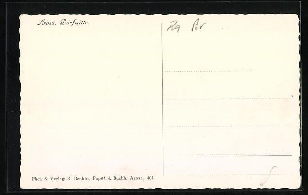 Cartoline postali: AK Arosa, Dorfmitte im Winter – Usato da Berlin venduto da bartko-reher 1