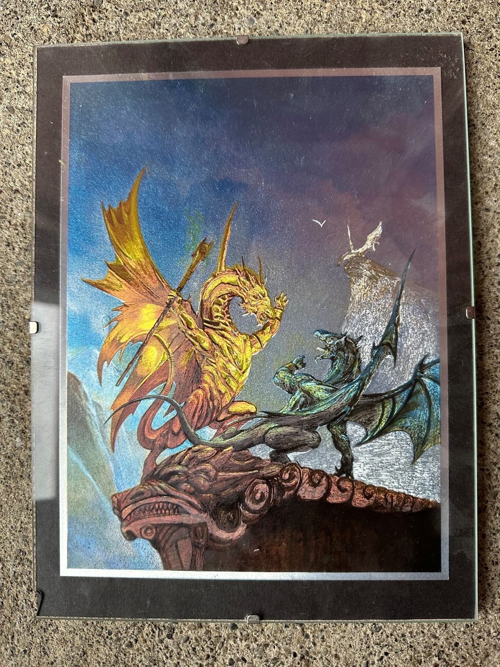 Posters & Illustrations: Drachen Bild Spiegel reflektierend – D'occasion à Reinach AG par rares75