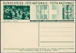 1933 - Pro Patria - Bundesfeierkarte - Justistal BE