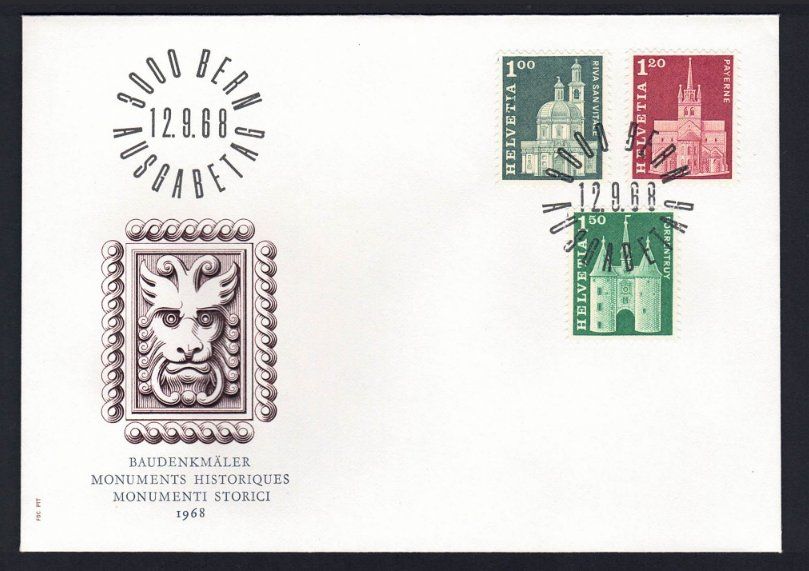 Tutti i francobolli: Sammlung CH Ersttagsbriefe 1968 – Nuovo (secondo la descrizione) da Pfäffikon ZH venduto da Romulus 2