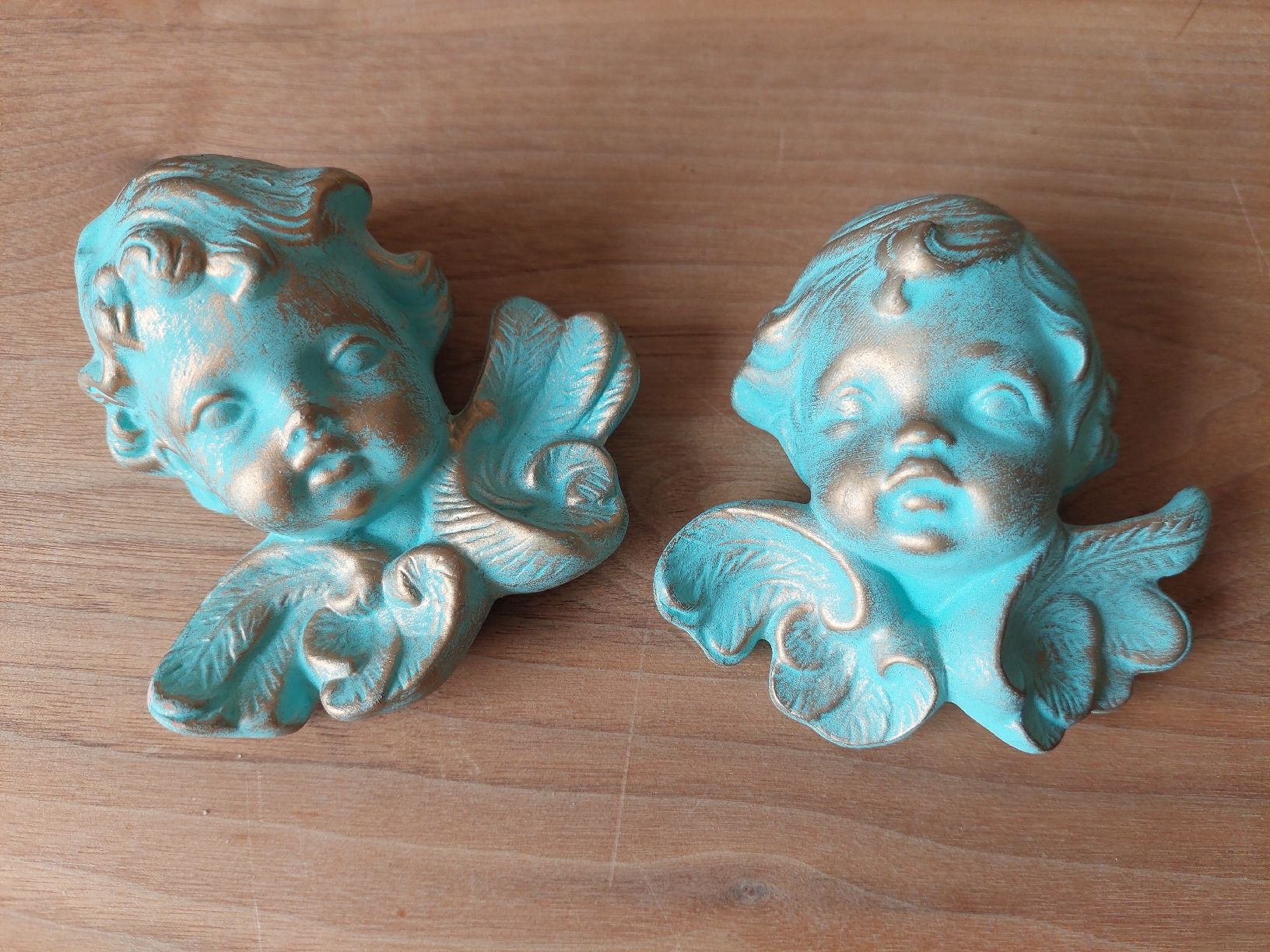 Tutte le decorazioni: 2 süsse, dekorative Engel-Köpfe – Usato da Brunnen venduto da Livianda 2