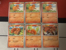 Pokémon Sammelkarten VULPIX 6er Set