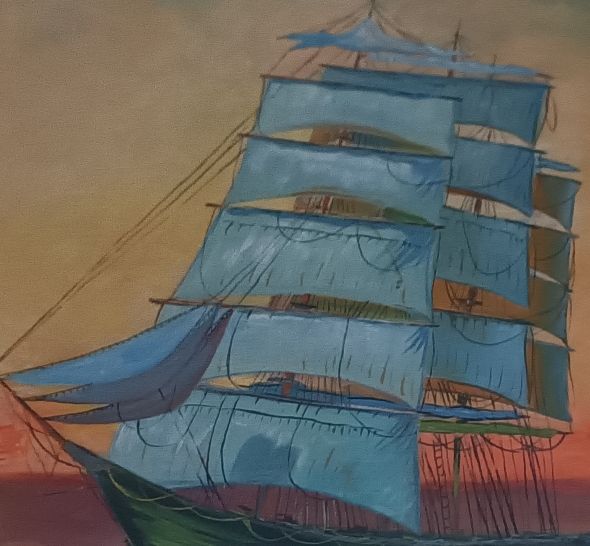 Dipinti: Segelschiff Malerei auf Leinwand Kunst – Usato da Emmenbrücke venduto da swi_8kxq