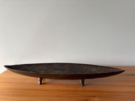 Schale Bronze auf Füssen 52 cm lang