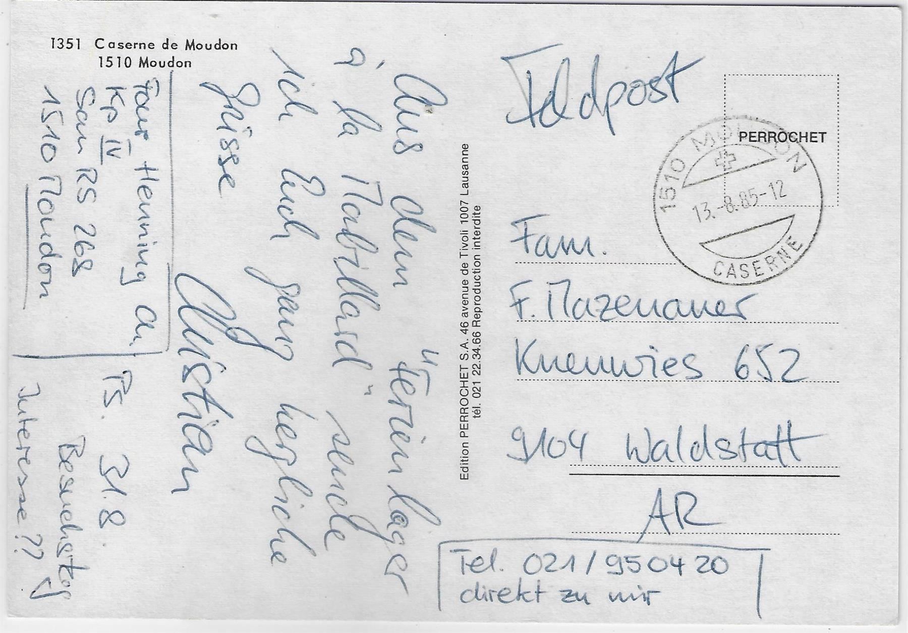 Cartoline postali: Caserne de Moudon – Antico da Ettingen venduto da Kartenplanet 1