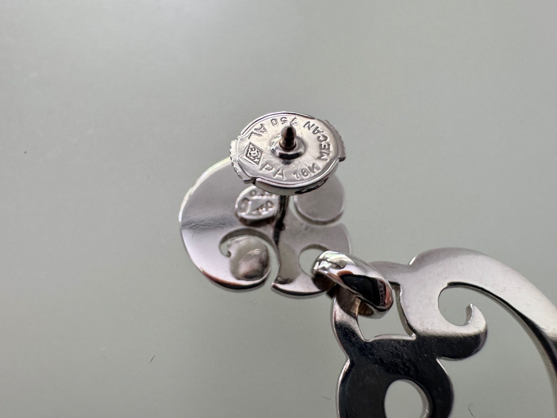 Boucles d'oreille: Boucles d'oreilles O.J. Perrin  en Or Blanc. – D'occasion à Geneve par iBest 8