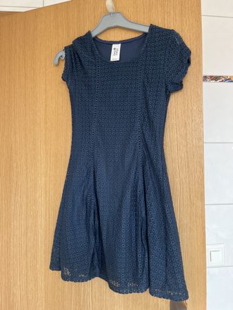 Kleid chic 134/140 dunkelblau
