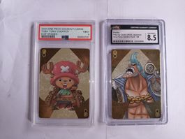 2 Cartes One Piece Golden, Tony Tony Chopper PSA 9 Franky