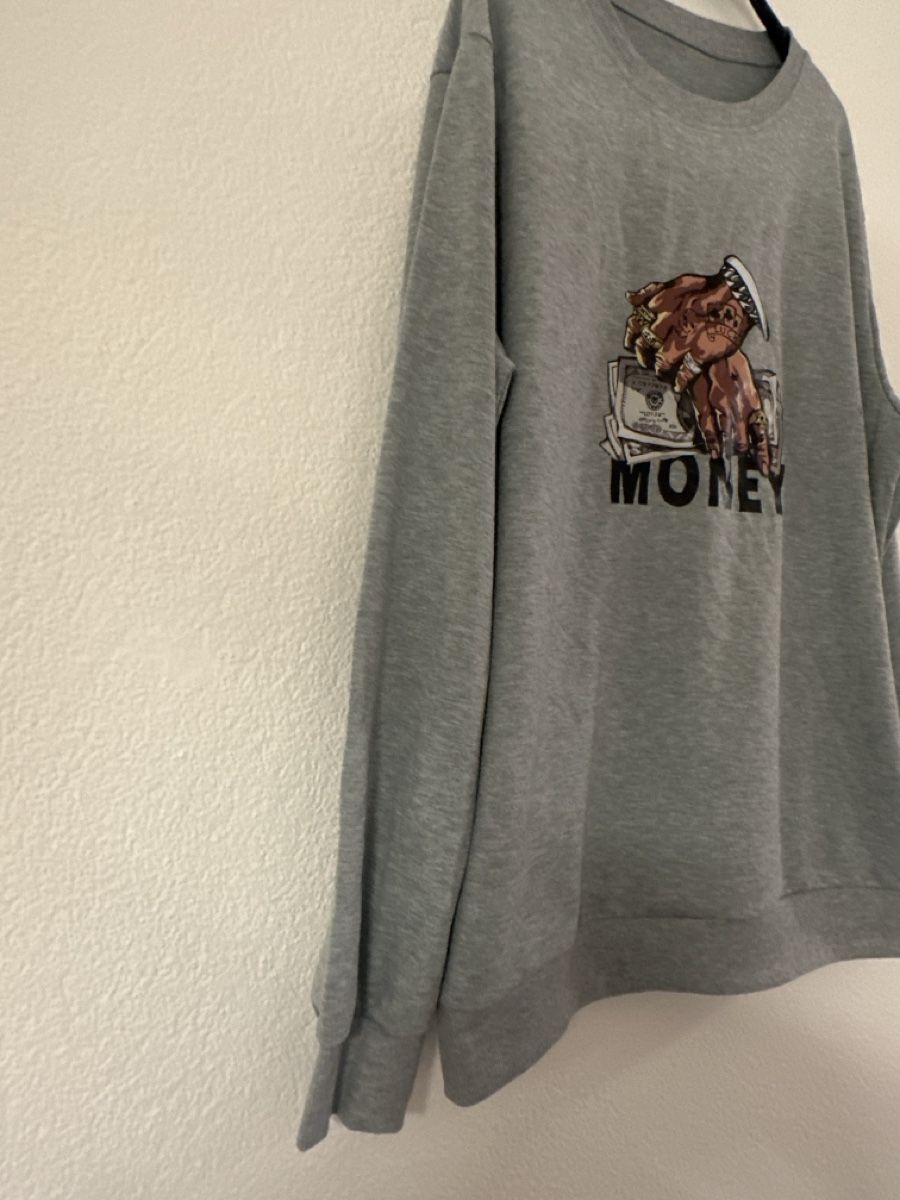 Pullover & Sweatshirts: Stylischer "Money" Sweater, Gr. XL, Grau – Neu (gemäss Beschreibung) aus Solothurn von Ib1a 2