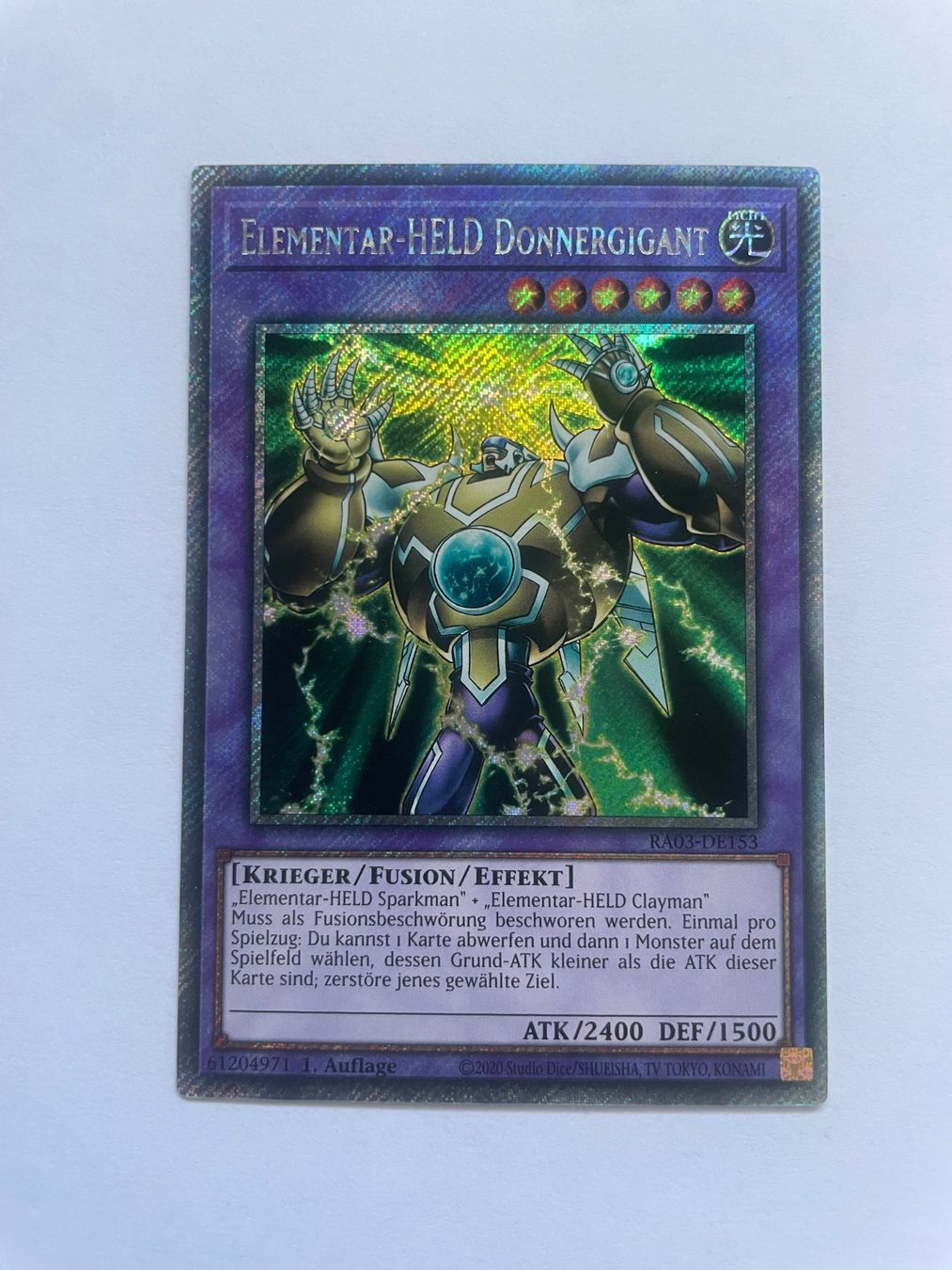 Yugioh Carte collezionabili: Platinum Secret Rare | Elementarheld Donnergigant – Usato da Altstätten SG venduto da ChangeMaker 1