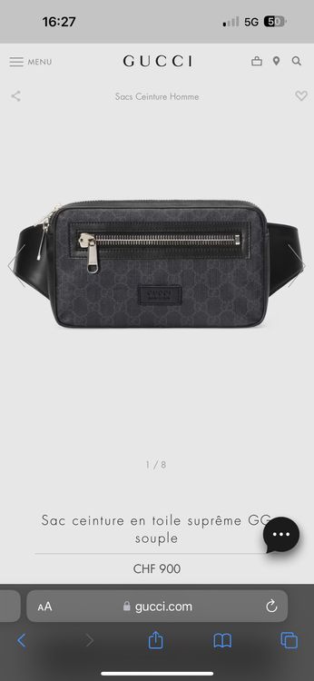 Gucci sac ceinture outlet en toile suprême gg