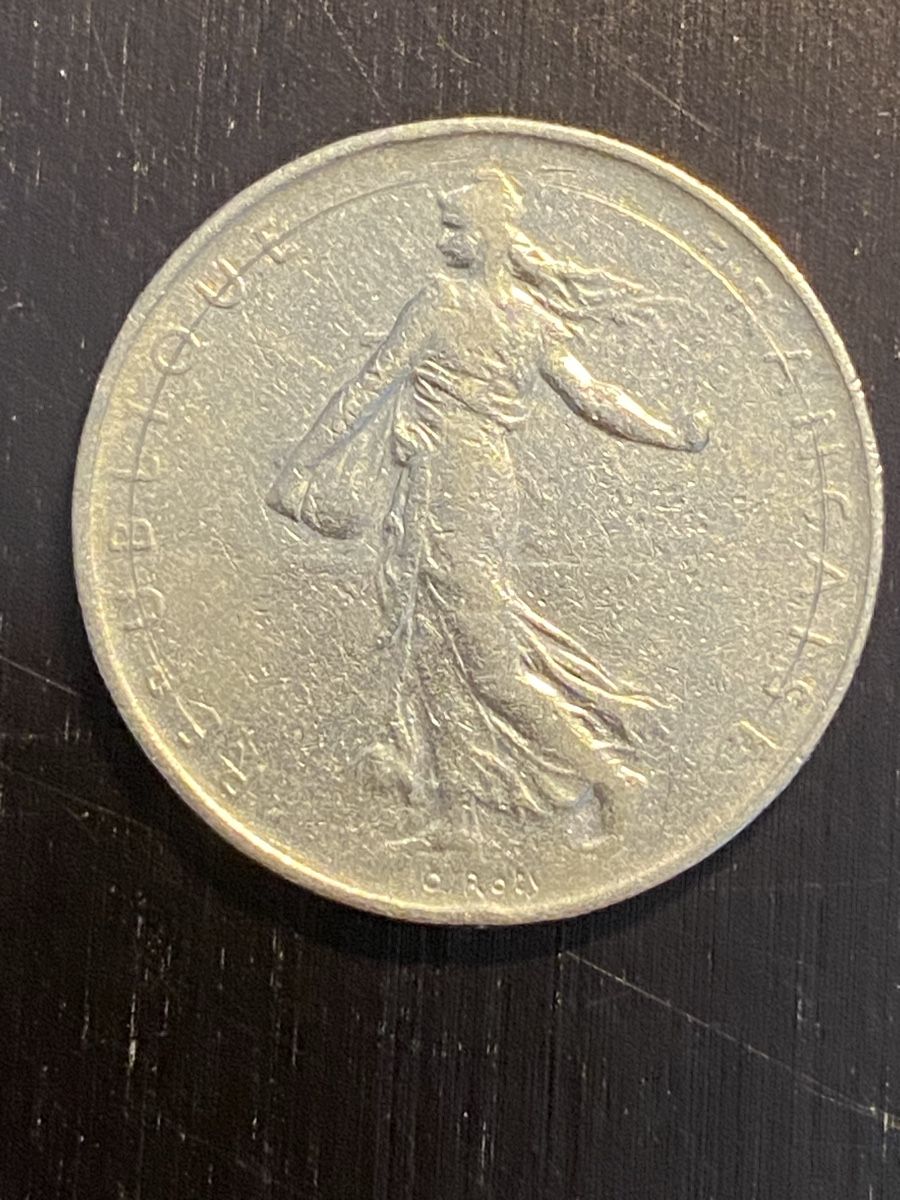 Tutti le monete: France, RARE 1.- FF 1962 Nickel  – Usato da Corsier-sur-Vevey venduto da Ginoarturo