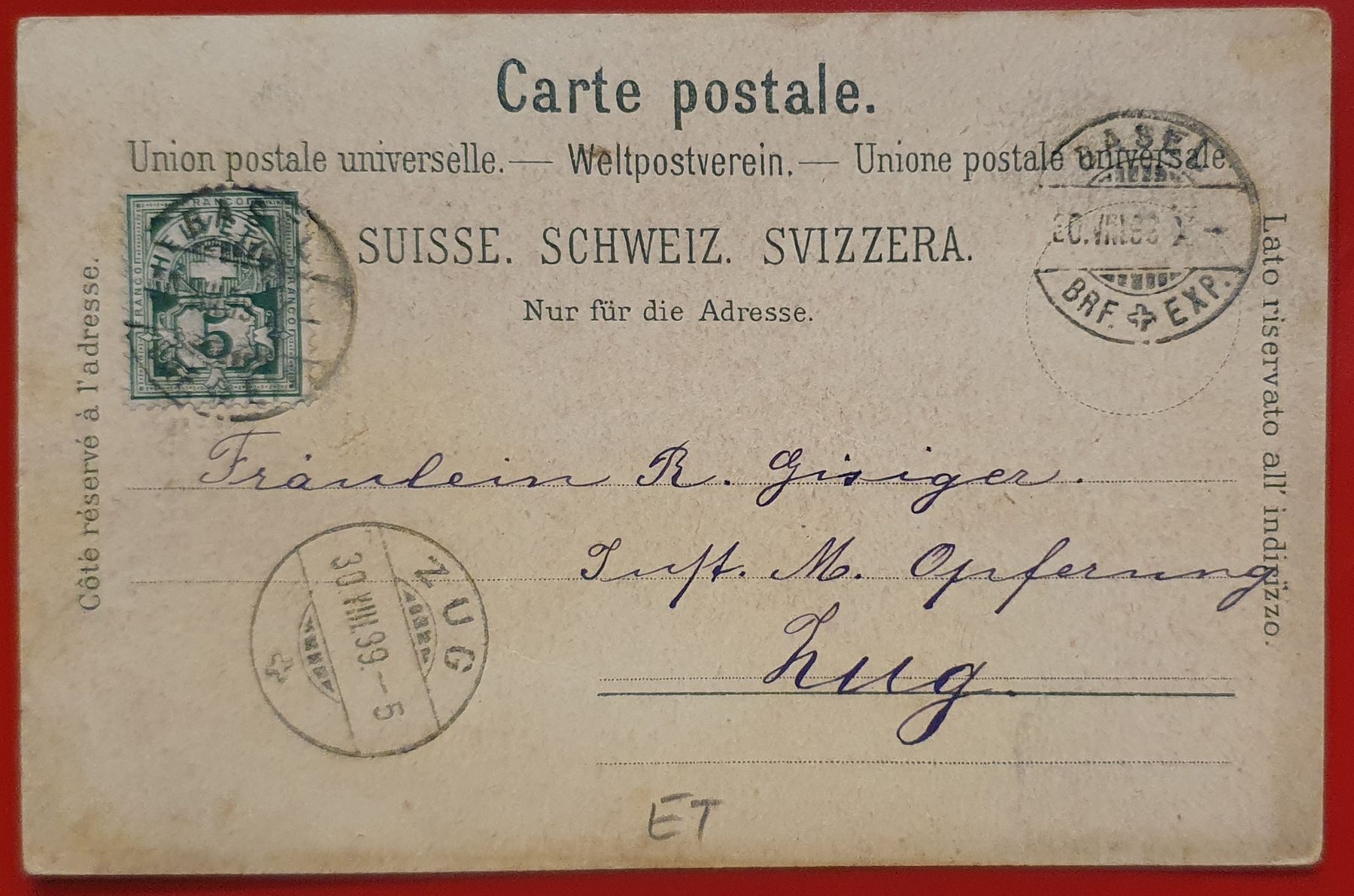Cartoline postali: Gruss vom Rhein 1899 – Usato da Kreuzlingen venduto da Rschweiz1 1
