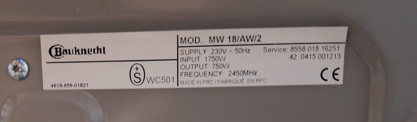 Bauknecht Elettrodomestici da cucina: Mikrowelle – Usato da Bern venduto da pas_8g5x 3