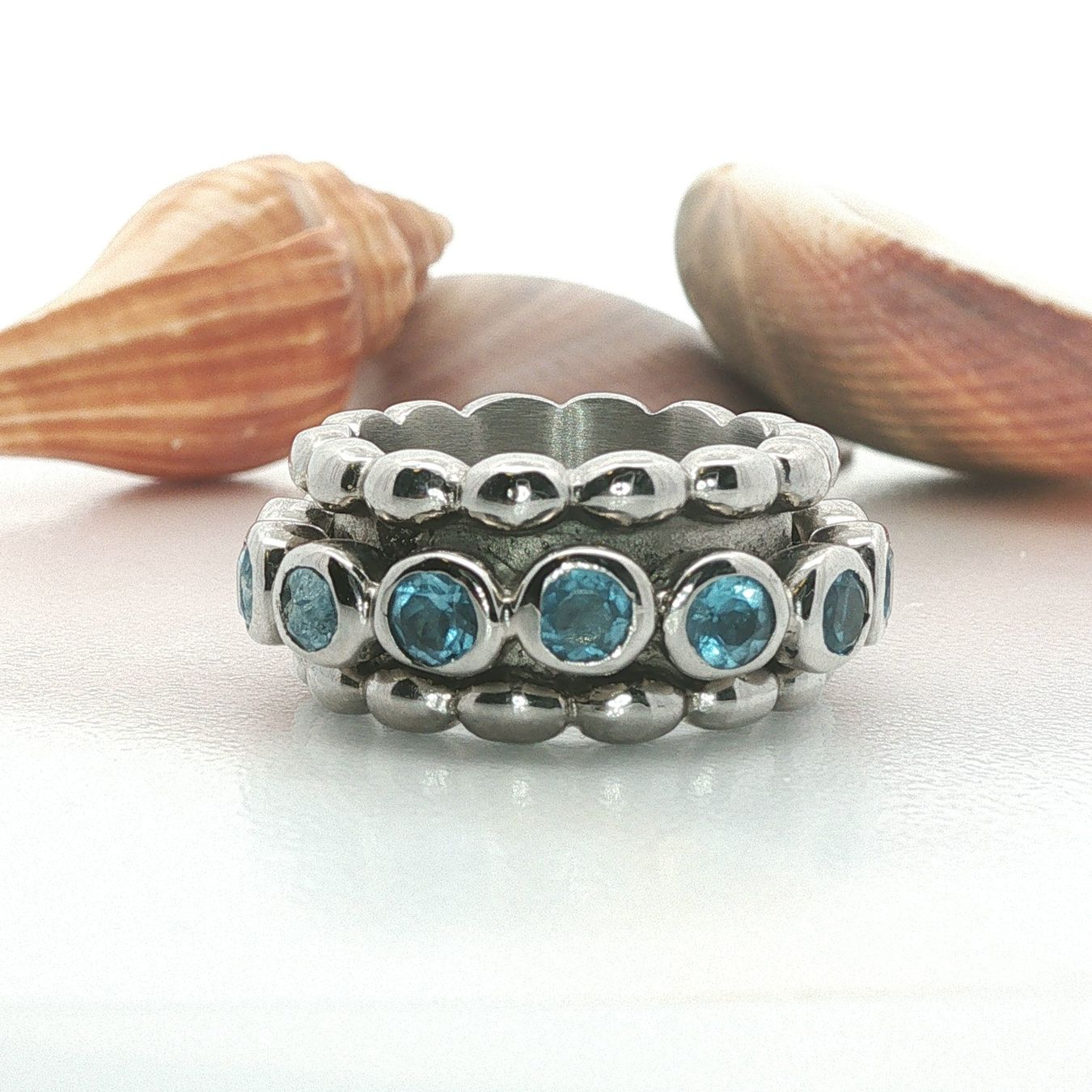 Olga Ribler Ringe: Moving Ring mit Blau Topas Grösse 56 – Neu (gemäss Beschreibung) aus Luzern von Schmuckoutlet 1