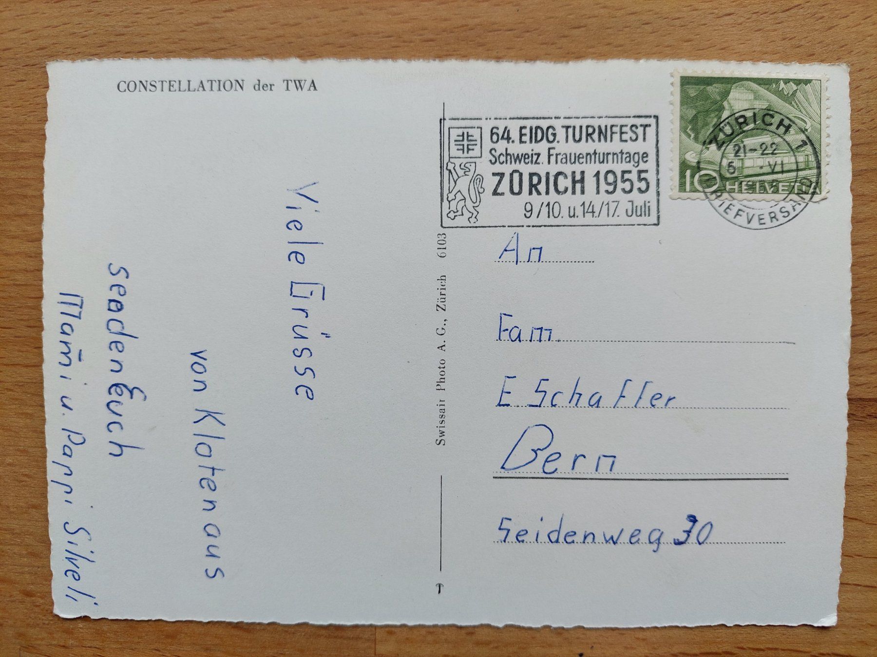 Cartes postales: AK Constellation der TWA – D'occasion à Obfelden par Foto_Bild_Kunst_Buch 1