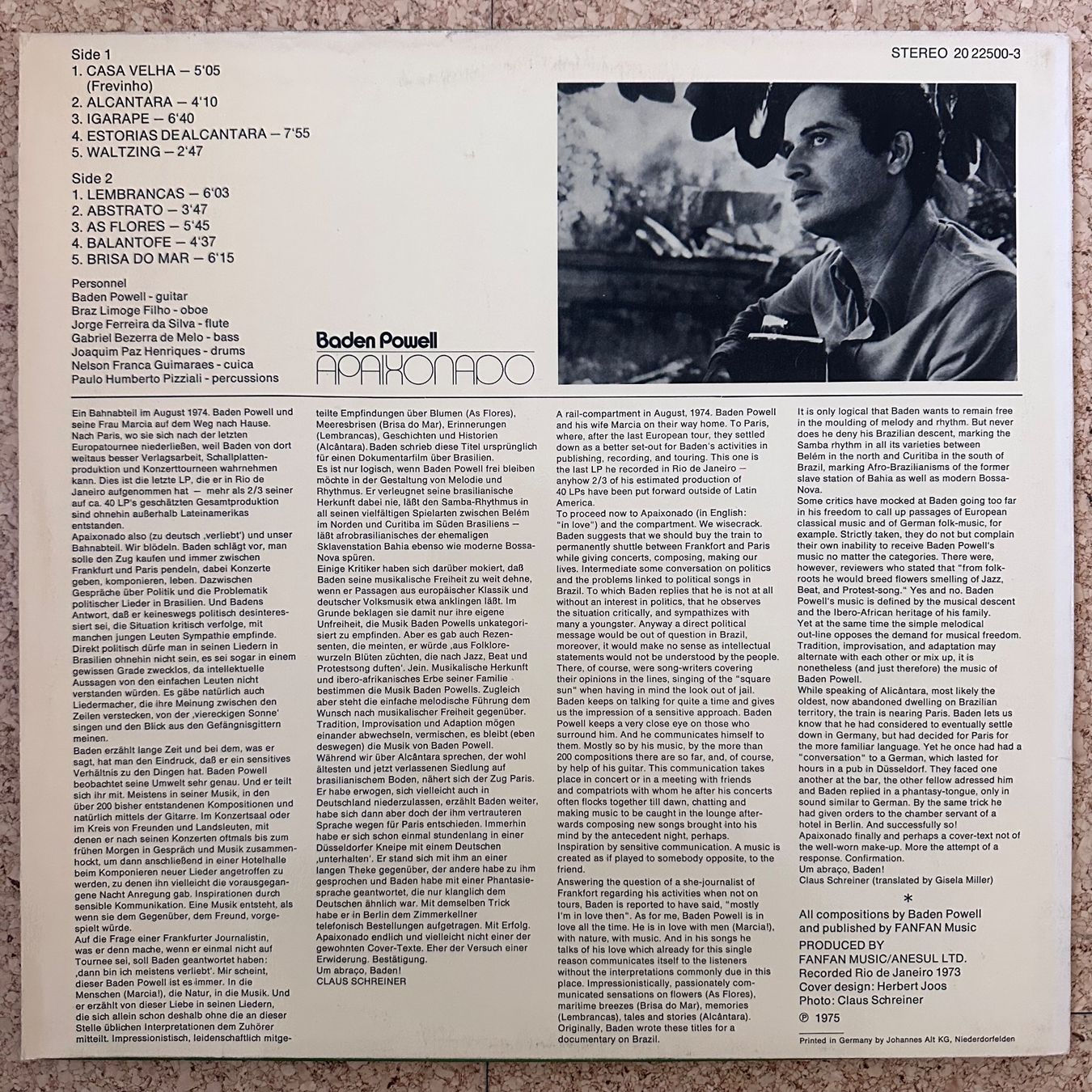 Dischi in vinile: LP - Baden Powell - Apaixonado – Usato da Breganzona venduto da Onairda75 1