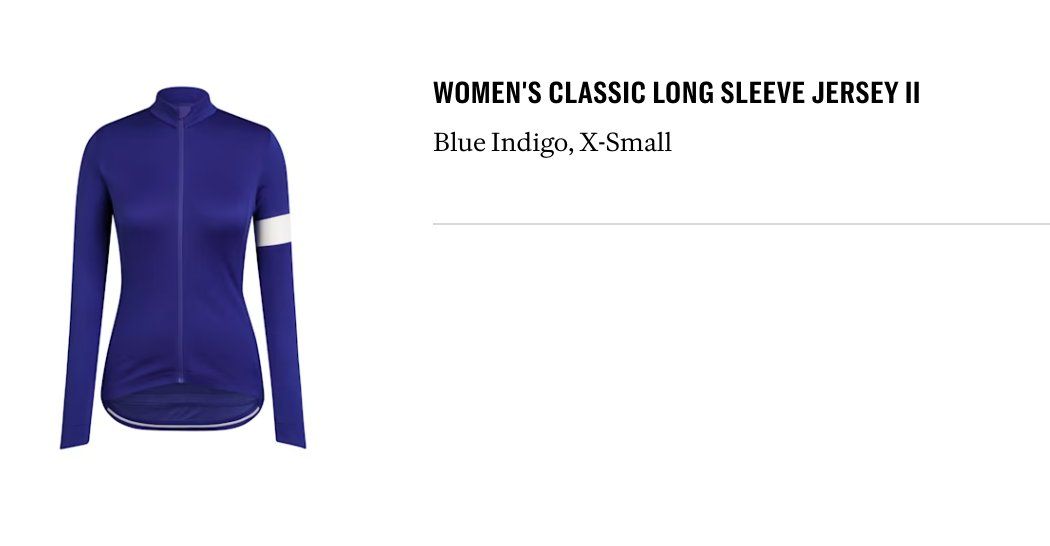 Rapha Canottiere & Pantaloni: Rapha Classic Long Sleeve Jersey Gr.XS – Nuovo e nell'imballaggio originale da Zürich venduto da Magali018 1