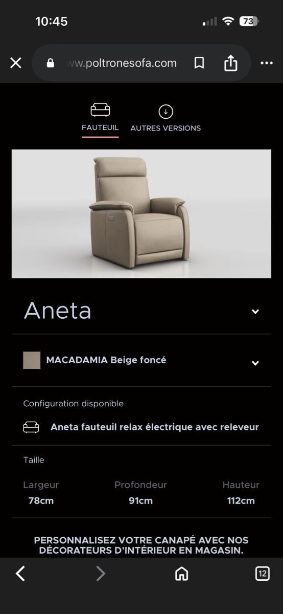 Poltrone: Fauteuil relax (électrique) – Usato da Neuchâtel venduto da man_cbz2 1