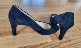 Schwarze Wildleder Pumps Gr.39 Högl Stiletto Absatzschuhe.