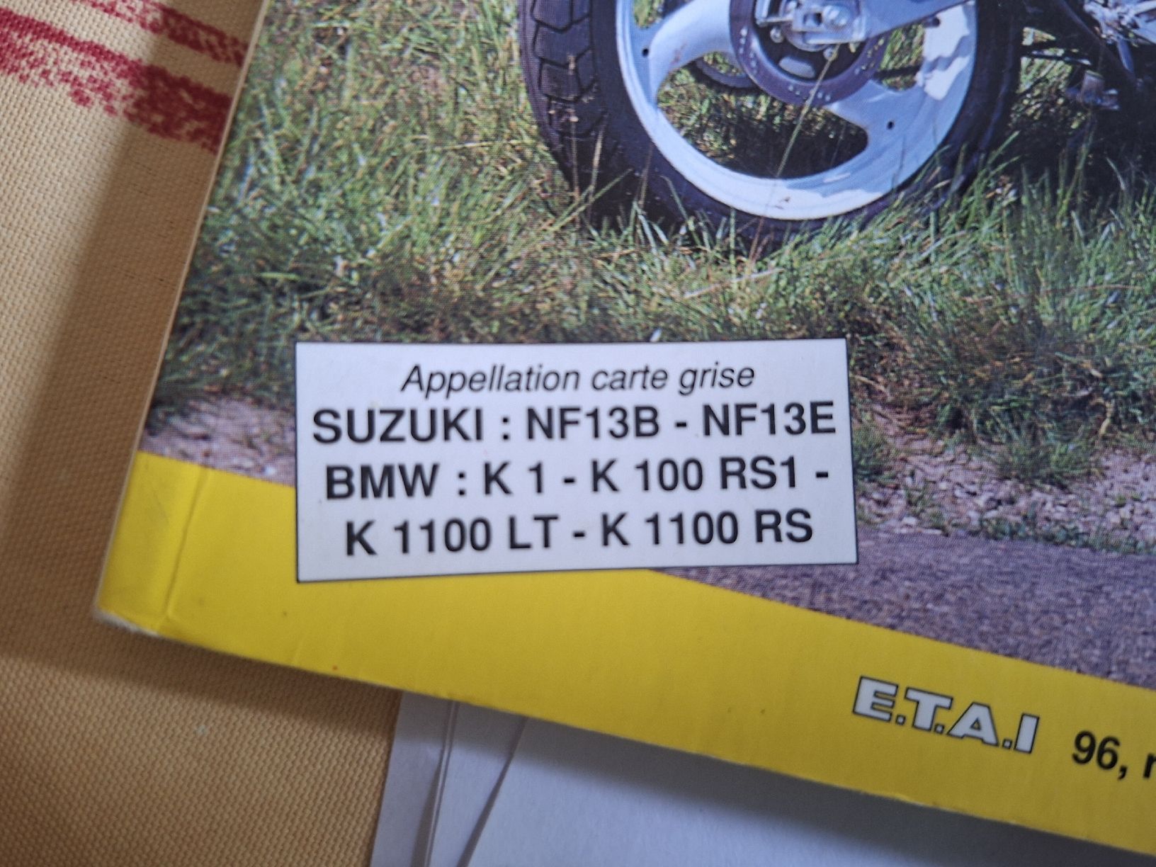 BMW Alle Motorradersatzteile: Suzuki Gamma et BMW K1 K100 RSI K1100 LT K 100 RS 1989 à 93 – Gebraucht aus lausanne von Nicolier0 2
