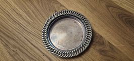 HERMES Vintage Silber Platte Kette Motiv Flasche Untersetzer