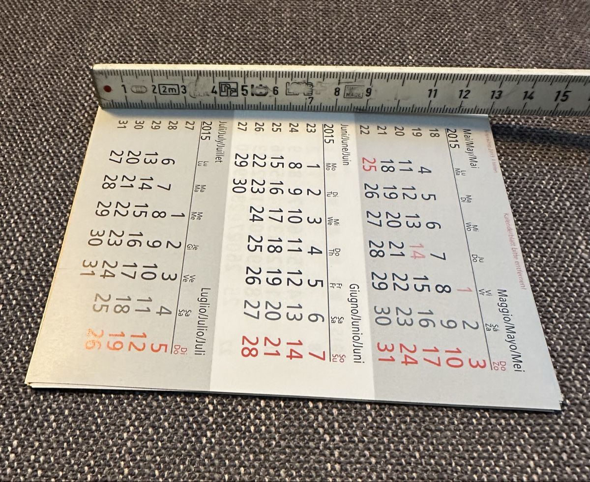 Calendari: 3-Monate Tischkalender / Einsteckkalender mit Datumsschieber – Usato da Bäch SZ venduto da ortschi 6