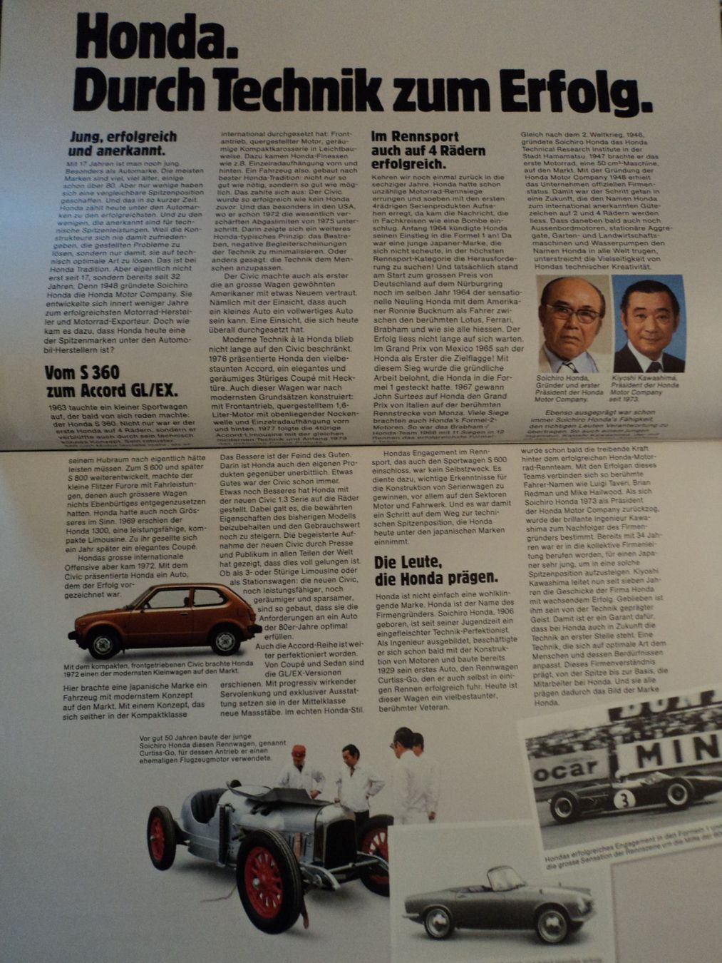 Honda Documenti: Prospekt Honda Programm 1979 – Usato da Schwarzenburg venduto da modelCARama 1