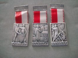 3 Abzeichen - S.S.V. / S.S.C. - 1957 / 1958 / 1959