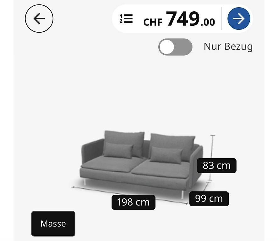 Sofas: Sofa mit Hocker von Ikea – Gebraucht aus Pratteln von dze_nq9j 3