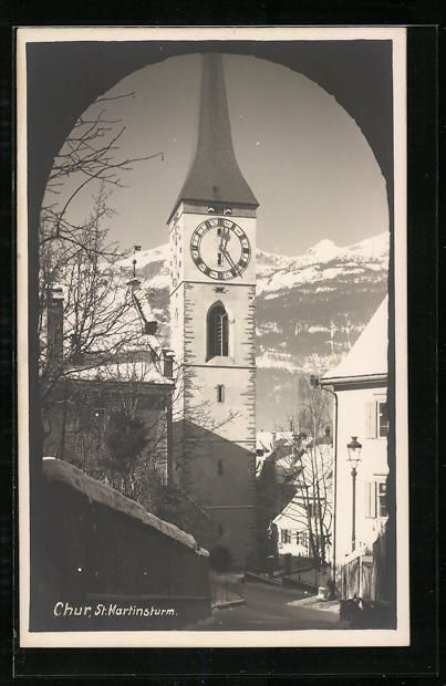Cartoline postali: AK Chur, St. Martinsturm mit Umgebung – Usato da Berlin venduto da bartko-reher
